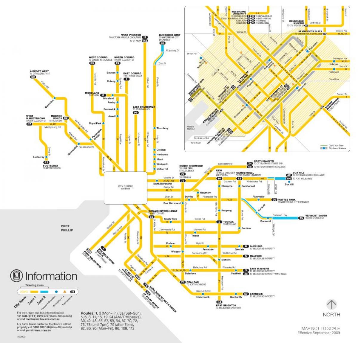 Yarra harita tramvaylar