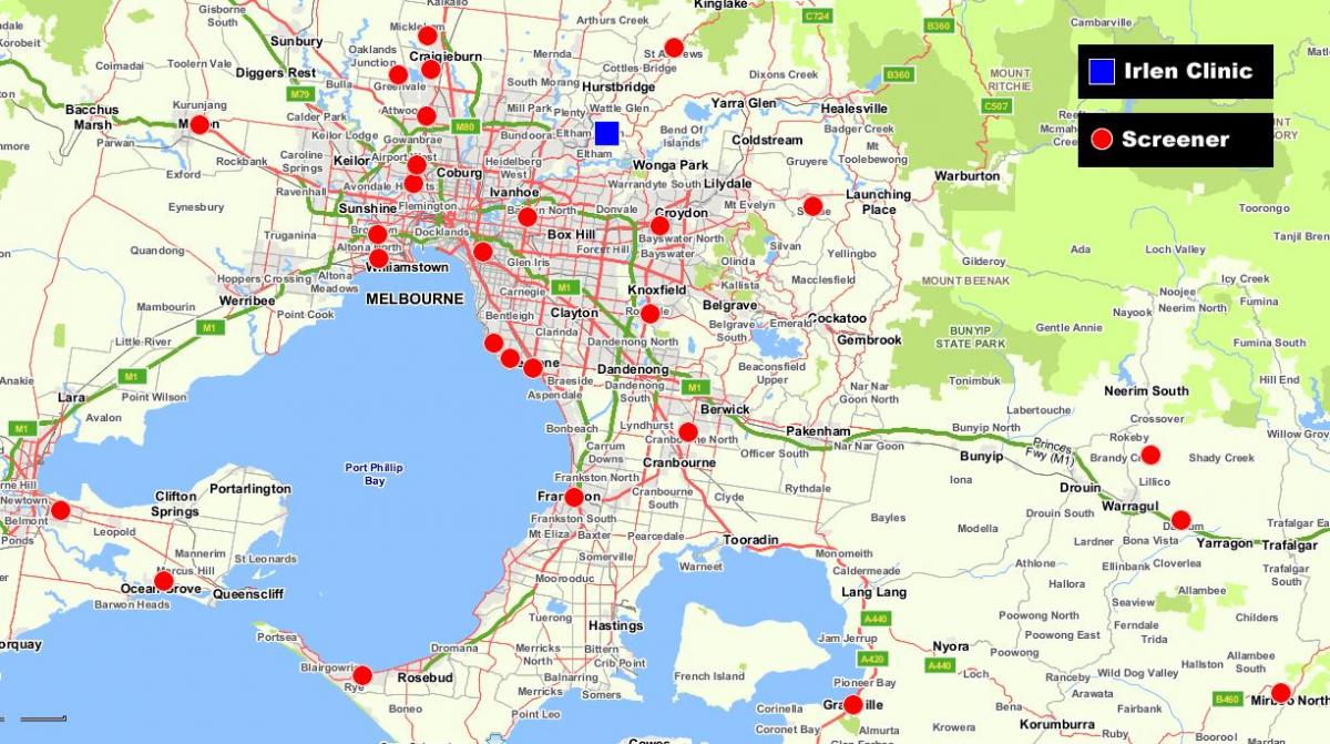 daha fazla Melbourne haritası