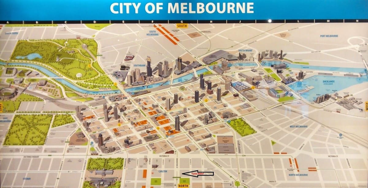 Melbourne haritası dükkanı