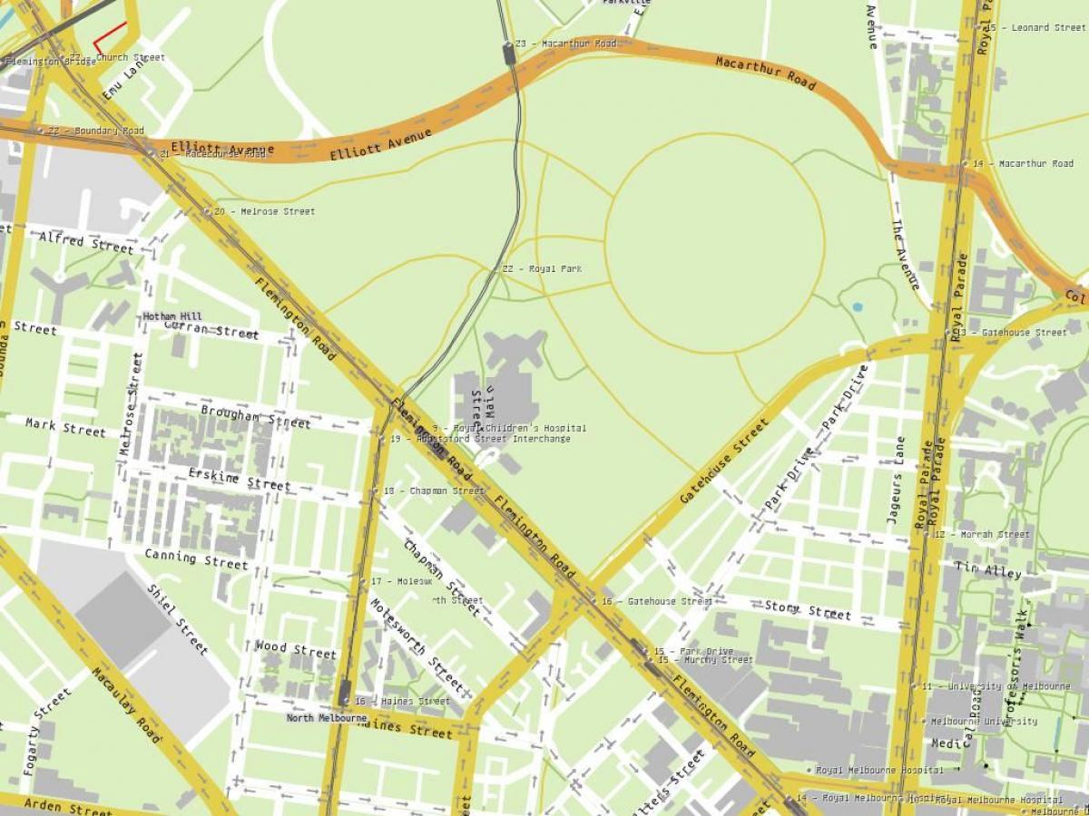 Kraliyet Çocuk Hastanesi, Melbourne Haritayı göster
