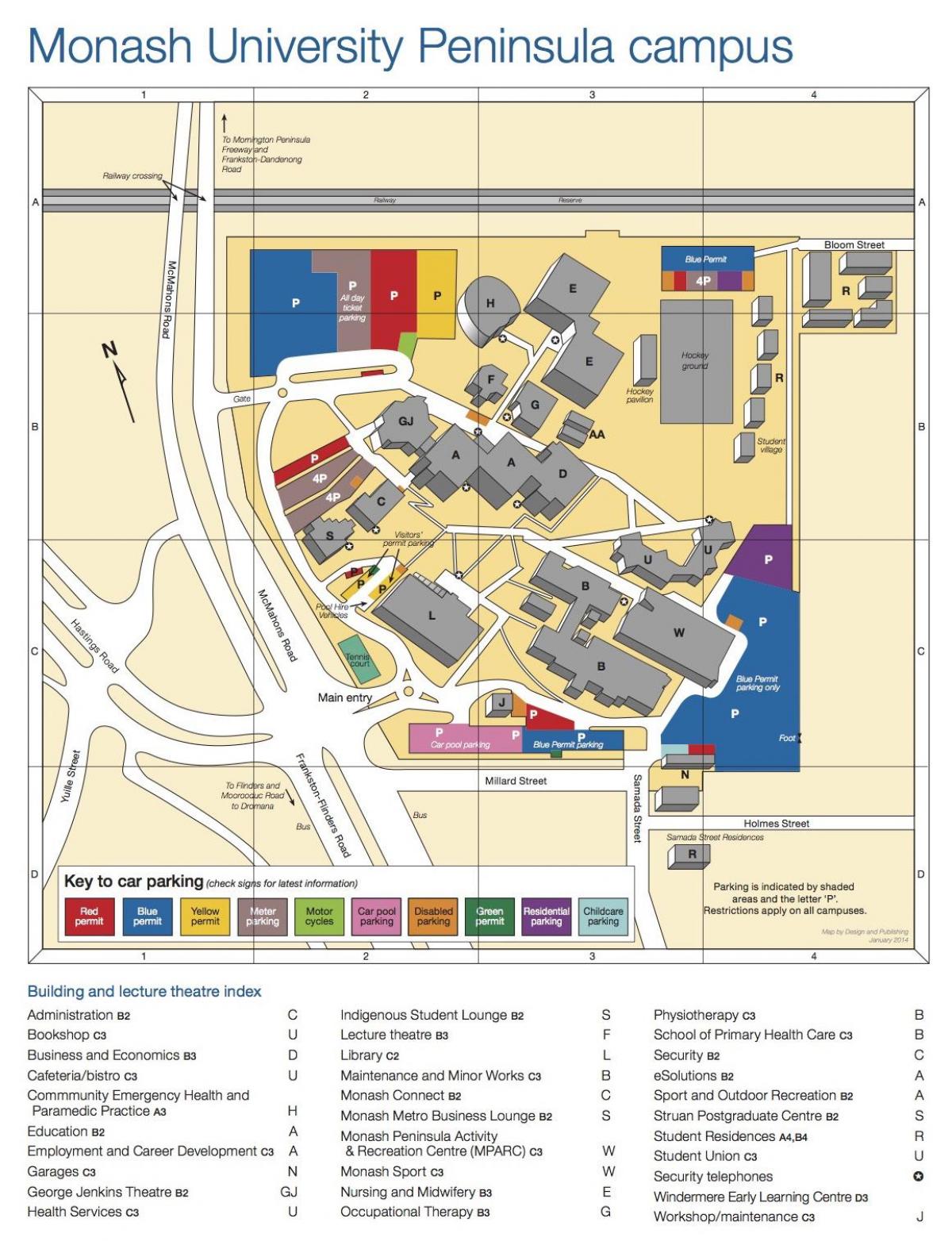 Monash Üniversitesi kampüs haritası