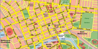 Harita Melbourne şehir