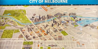 Melbourne haritası dükkanı