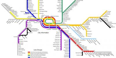 Melbourne tren hattı haritası