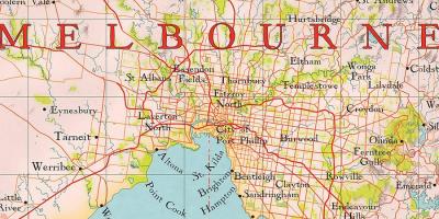 Melbourne dünya haritası
