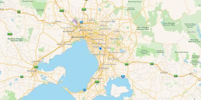 Melbourne haritası ve banliyöleri