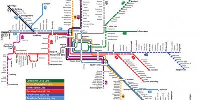 Tren istasyonu harita Melbourne