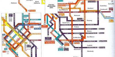 Melbourne toplu taşıma haritası